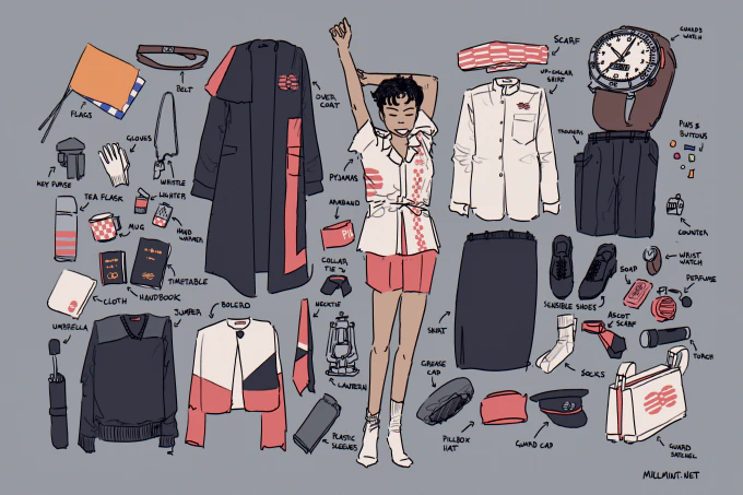 infographic of a station attendant&rsquo;s uniform and equipment